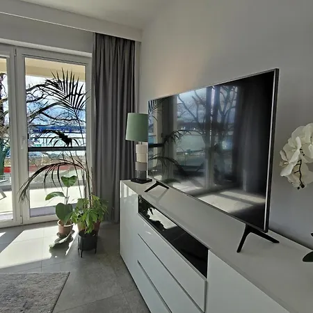 アパート Sunset - Flotylla - Nowoczesne Mieszkanie Z Widokiem Na Port, Prywatny Parking, Blisko Mariny Jachtowej, Park Zdrojowy